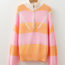  Love Kuza - Citrus Glow Quarter-Zip Sweater