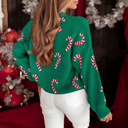  Love Kuza - Green Candy Cane Crush Sweater