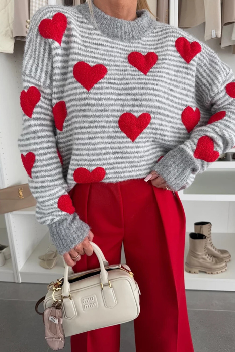 Love Kuza - Heartstrings Striped Knit