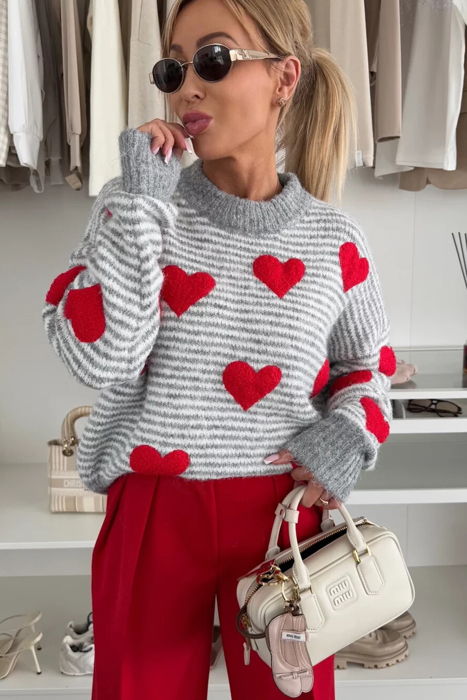 Love Kuza - Heartstrings Striped Knit