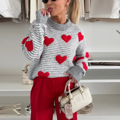 Love Kuza - Heartstrings Striped Knit