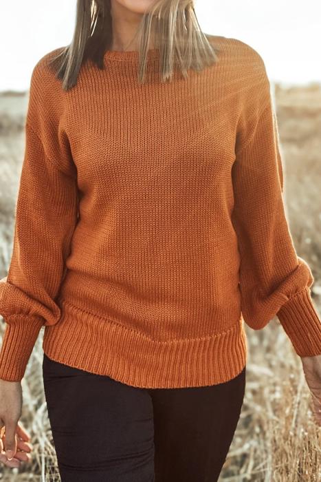 Love Kuza - Autumn Ribbon-Back Knit Sweater