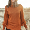  Love Kuza - Autumn Ribbon-Back Knit Sweater