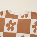  Love Kuza - Retro Bloom Henley Sweater