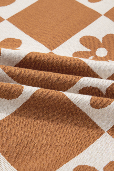 Love Kuza - Retro Bloom Henley Sweater