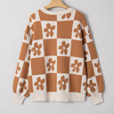  Love Kuza - Retro Bloom Henley Sweater