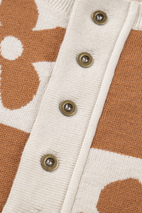 Love Kuza - Retro Bloom Henley Sweater