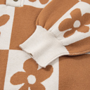  Love Kuza - Retro Bloom Henley Sweater