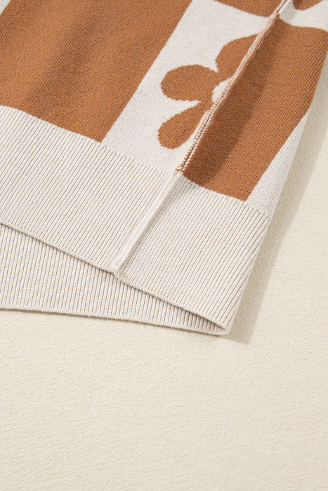 Love Kuza - Retro Bloom Henley Sweater