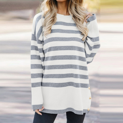 Love Kuza - Harbor Breeze Button Sweater