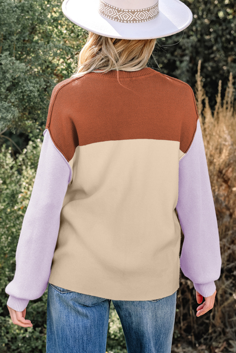 Love Kuza - Harvest Hues Colorblock Sweater