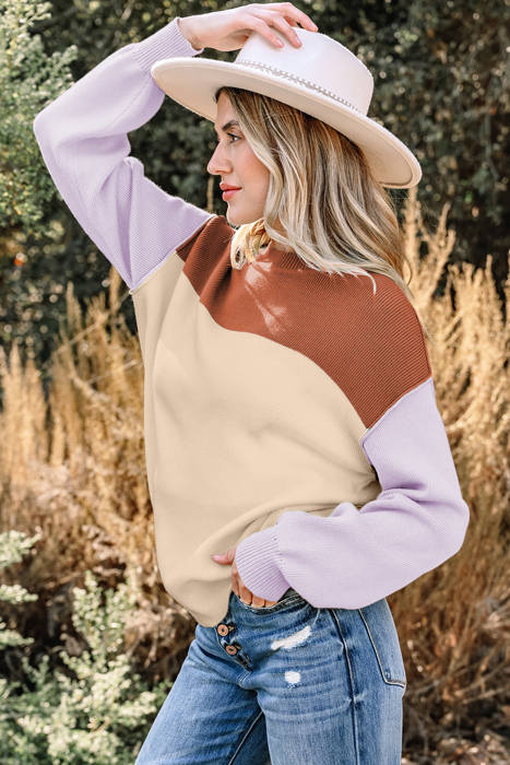 Love Kuza - Harvest Hues Colorblock Sweater