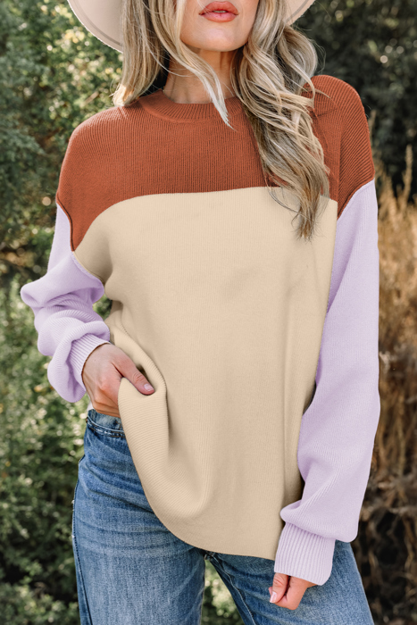 Love Kuza - Harvest Hues Colorblock Sweater