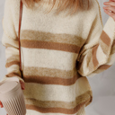  Love Kuza - Caramel Drift Striped Sweater
