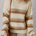  Love Kuza - Caramel Drift Striped Sweater