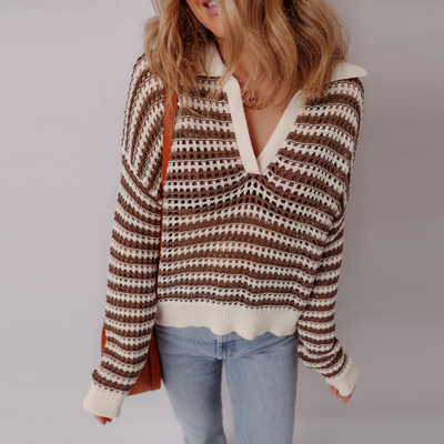 Love Kuza - Cocoa Whirl Crochet Sweater