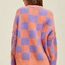  Love Kuza - Sunset Pop Checker Sweater
