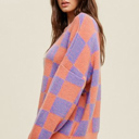  Love Kuza - Sunset Pop Checker Sweater