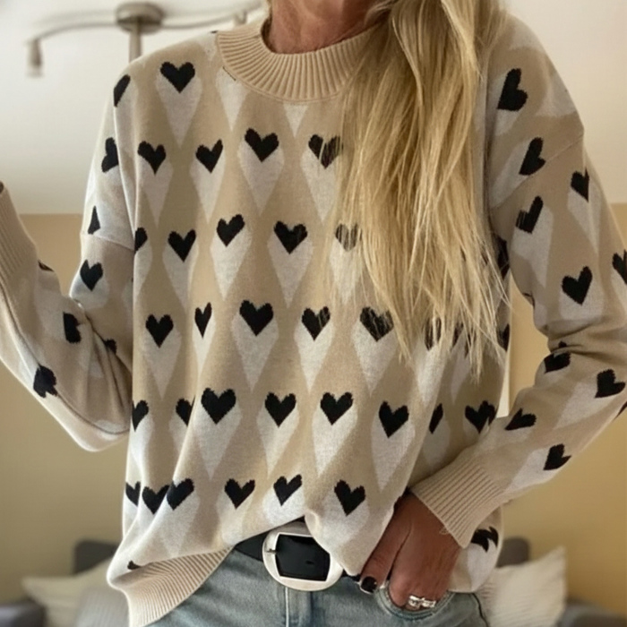 Love Kuza - Heartfelt Leopard Contrast Top