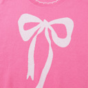  Love Kuza - Magenta Scallop Bow Sweater