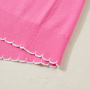  Love Kuza - Magenta Scallop Bow Sweater