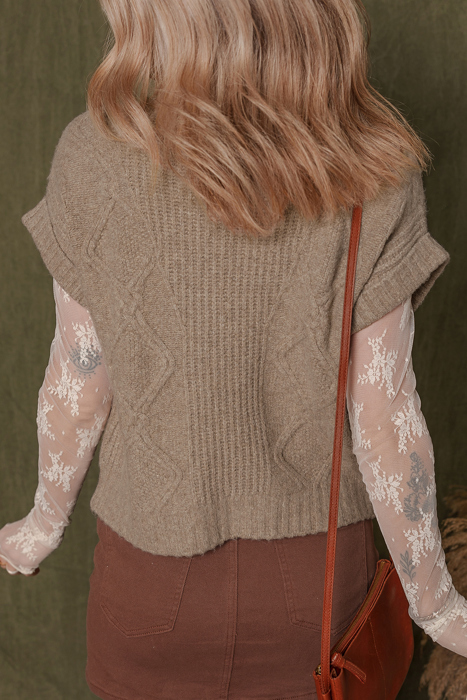 Love Kuza - Whispering Meadow Cable Knit Vest