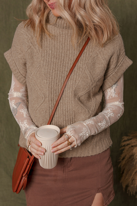 Love Kuza - Whispering Meadow Cable Knit Vest