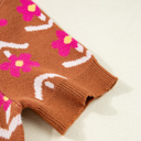  Love Kuza - Retro Bloom Knit Top