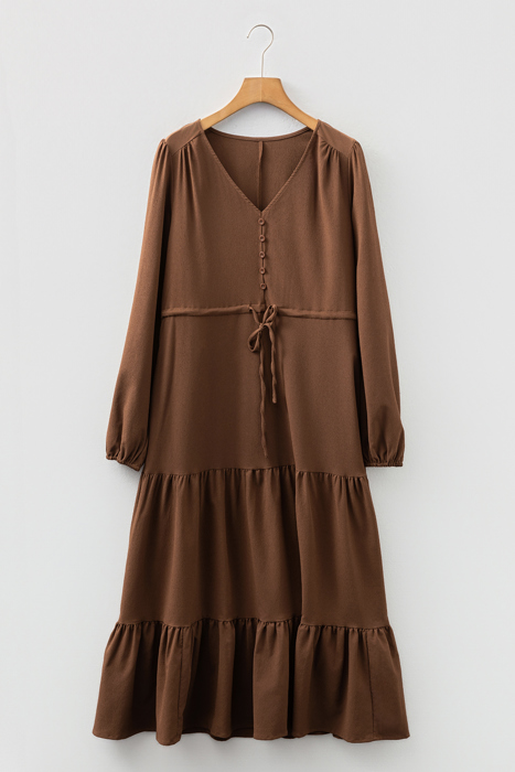 Love Kuza - Chestnut Whispers Maxi Dress