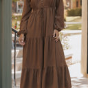  Love Kuza - Chestnut Whispers Maxi Dress