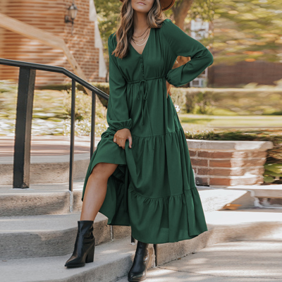 Love Kuza - Emerald Whispers Maxi Dress
