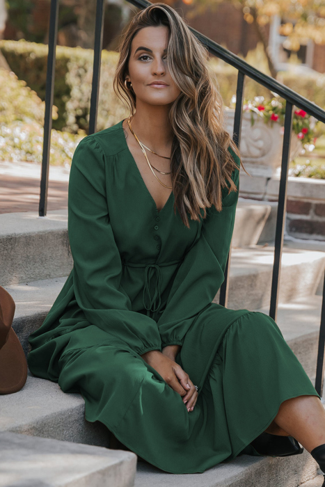 Love Kuza - Emerald Whispers Maxi Dress