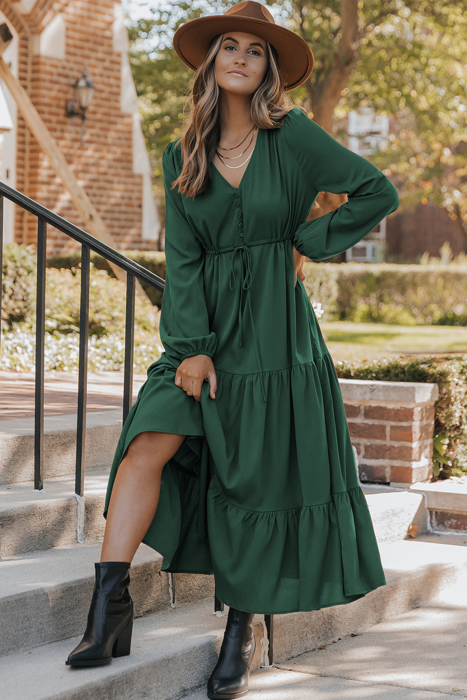 Love Kuza - Emerald Whispers Maxi Dress