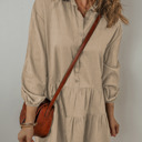  Love Kuza - Café au Lait Shirt Dress