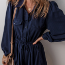  Love Kuza - Midnight Grace Shirt Dress