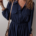  Love Kuza - Midnight Grace Shirt Dress