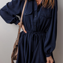  Love Kuza - Midnight Grace Shirt Dress