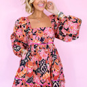  <.>- Flamingo Frenzy Mini Dress