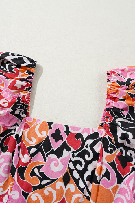 <.>- Flamingo Frenzy Mini Dress