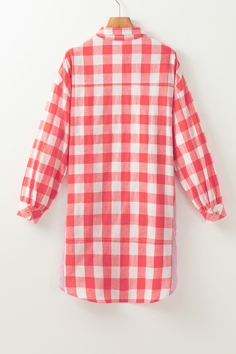  - Sunset Gingham Overshirt Dress