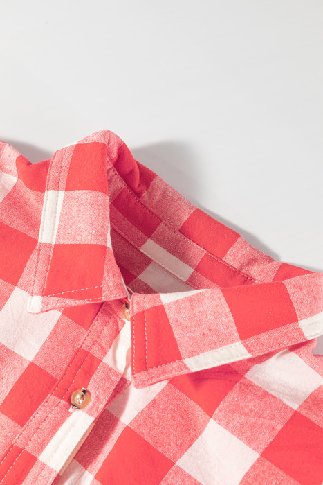  - Sunset Gingham Overshirt Dress