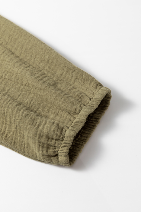 Love KuzZ -Olive Whisper Cotton Shirt Dress