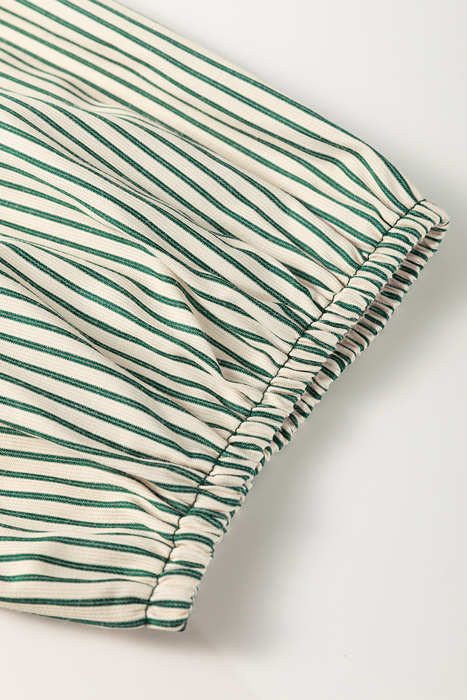 <.>- Sage Stripe Pocket Shirt Dress