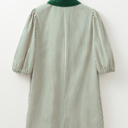  <.>- Sage Stripe Pocket Shirt Dress