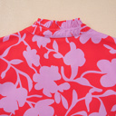  <.>- Coral Peony Ruffle Mini Dress