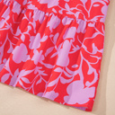  <.>- Coral Peony Ruffle Mini Dress