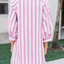   - Candy Stripe Ruffle Mini Dress