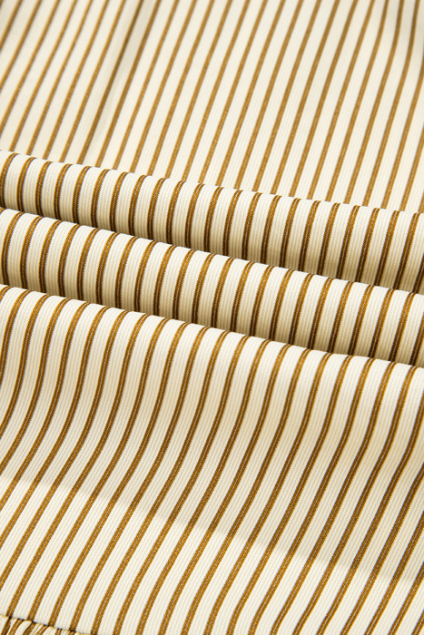  - Toffee Stripe Ruffle Mini Dress