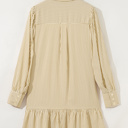   - Toffee Stripe Ruffle Mini Dress