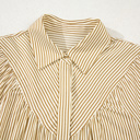   - Toffee Stripe Ruffle Mini Dress